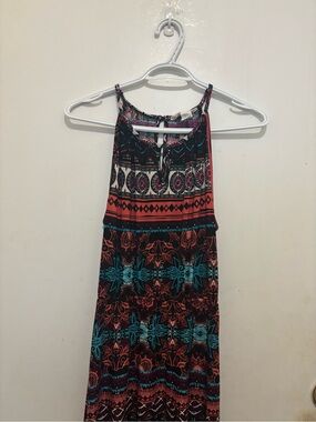 Streetwear Society Boho Maxi Dress Size Small | Tribal Print Sleeveless Dress